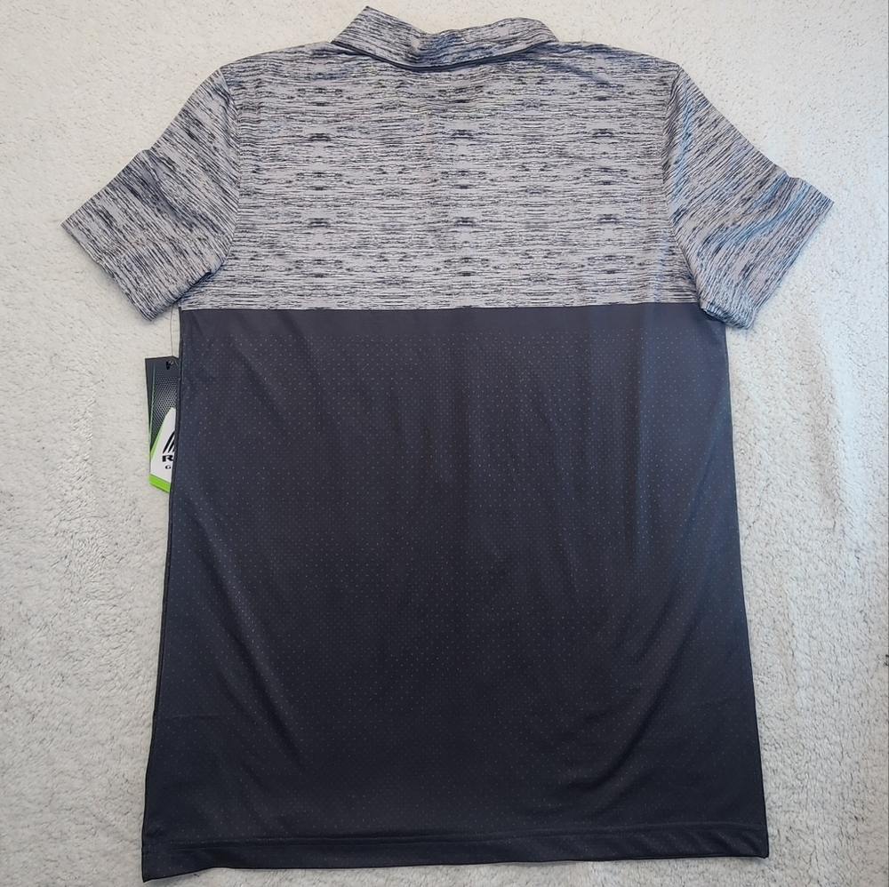 RBX Stay On Course Closed Mesh Gray Polo Men's Medium - Picture 4 of 10